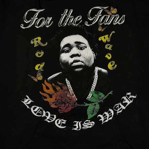 Rod Wave Soul Fly For the Fans Black pullover Hoodie Mens Sz L New - Picture 2 of 6